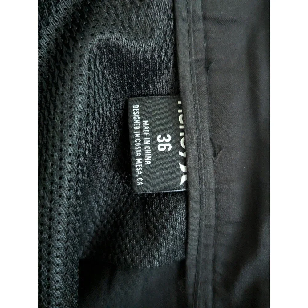 Hurley Chino Golf Shorts Mens 36 Black Pockets Lightweight Beach Logo